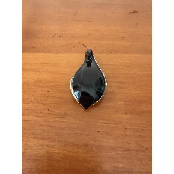 Art Glass Pendant Necklace Blue Floral + Extra Pendant Murano Style - Picture 12 of 15